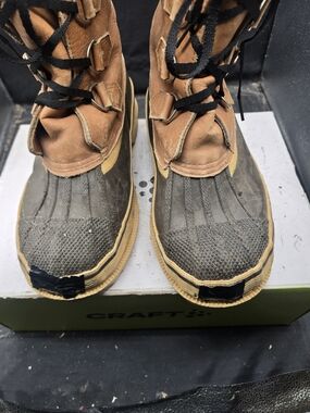 Craft-Inspired Men's Brown and Olive Waterproof Rain & Snow Boots